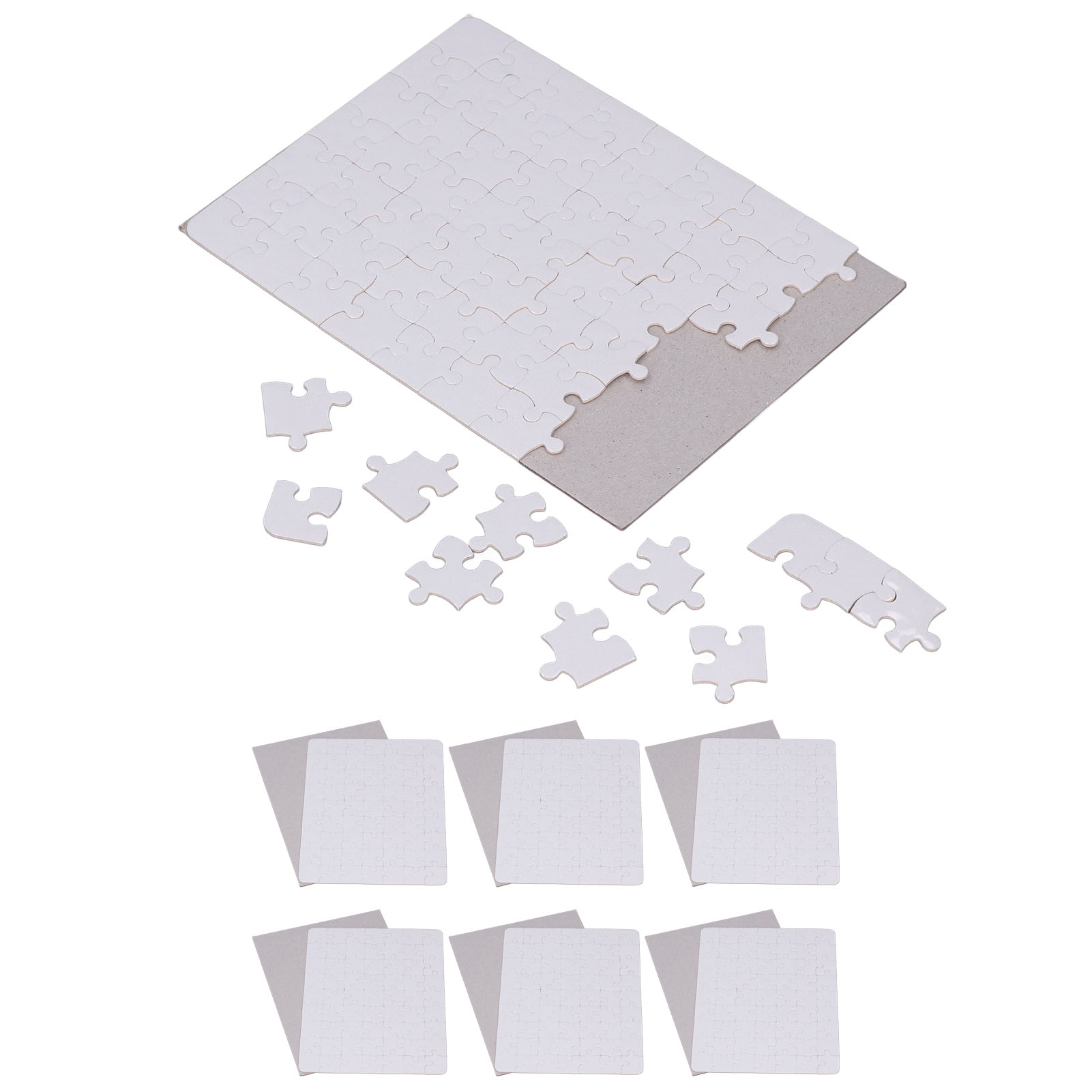 Juego de 6 rompecabezas en bla - Puzzle Blank White reseña y precio